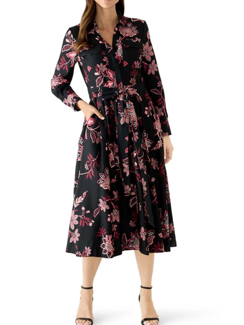 Philosophy By Republic Long Sleeve Midi Shirtdress Size M/M
